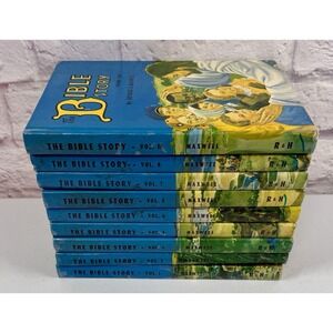 Vintage The Bible Story Books Lot Of 9 1-9, 10 Arthur S. Maxwell Children's